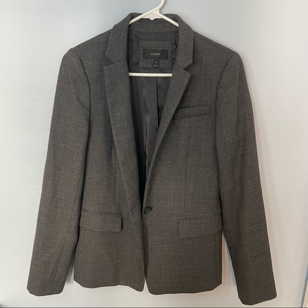 Grey J Crew Wool blazer